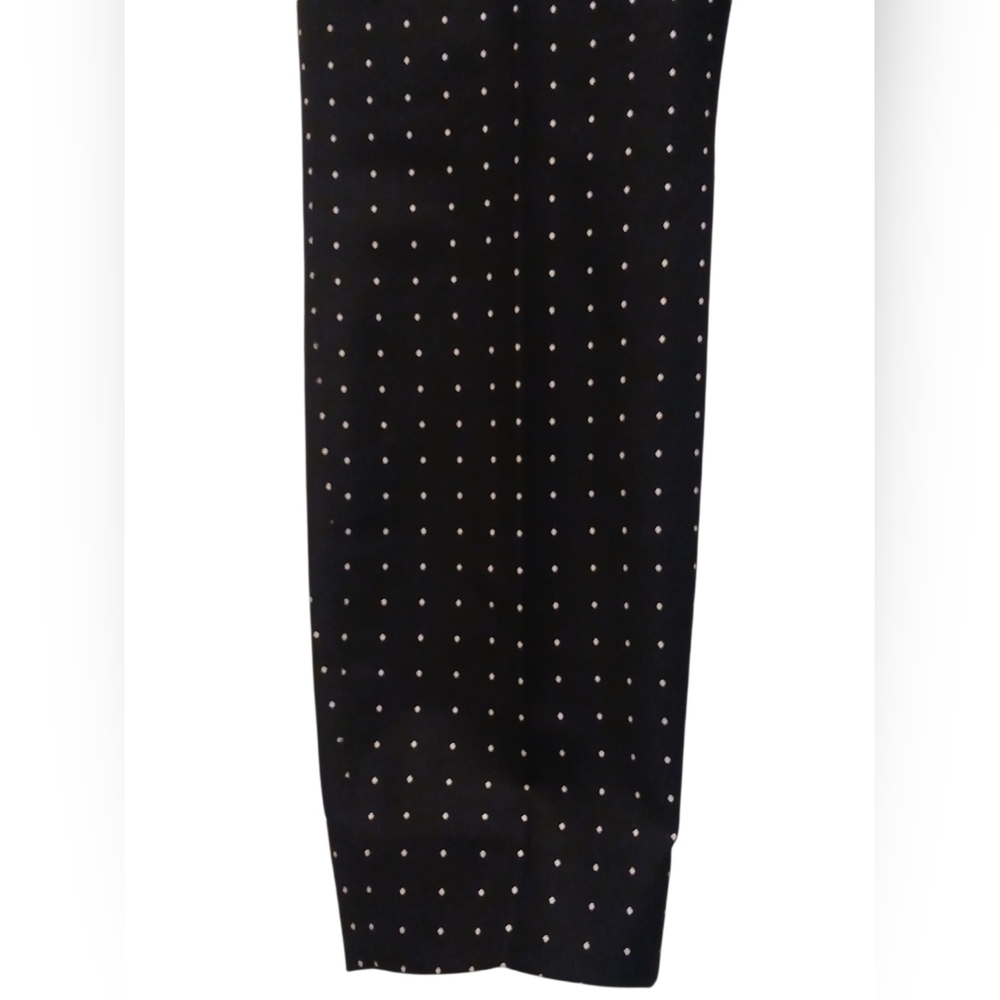 Investments - NWOT Black Ankle Pants W/ Ivory Diamonds, Side Elastic Waist, 4P, - Picture 7 of 10